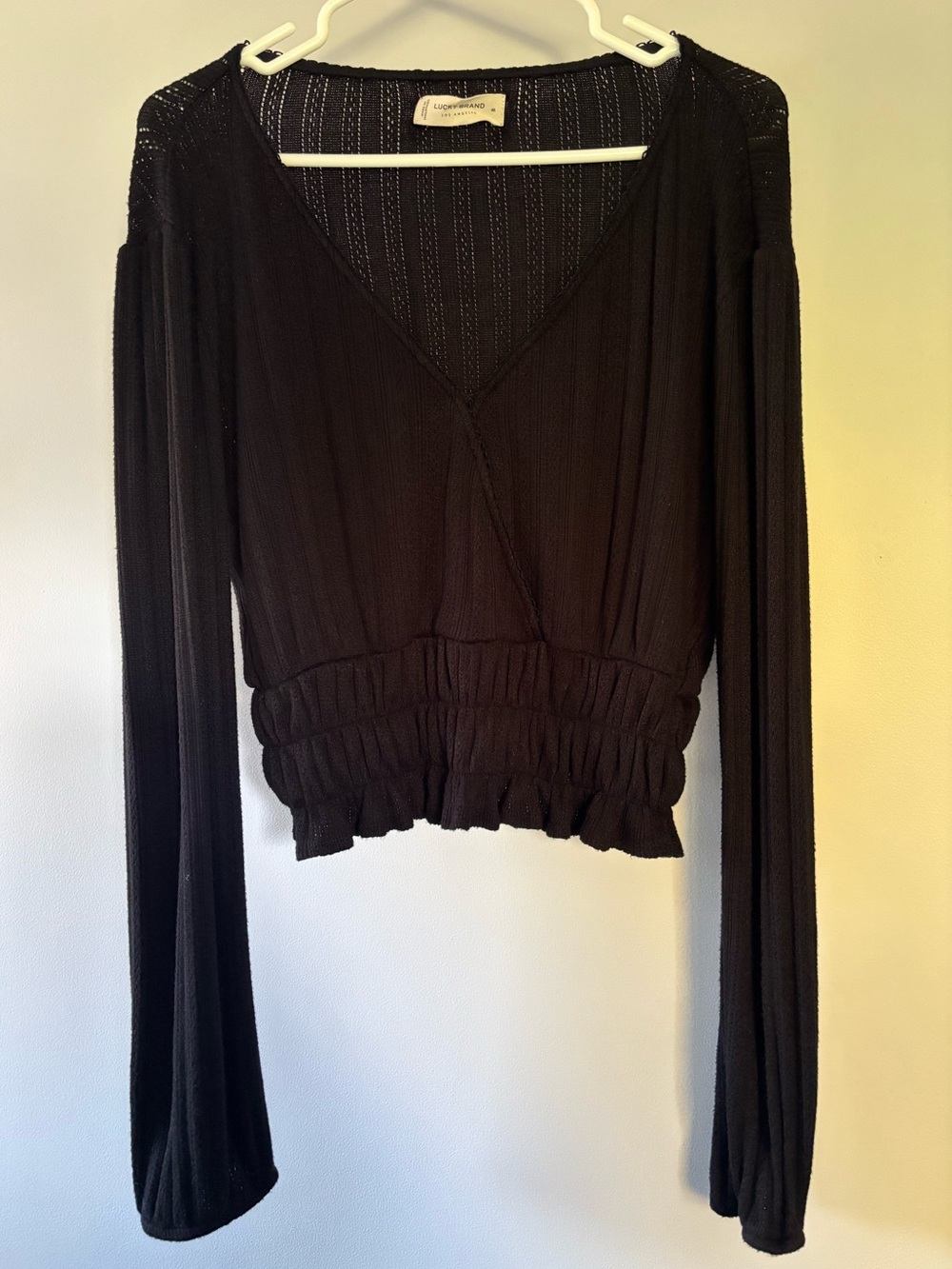 Lucky Brand Black Long-Sleeve Sweater